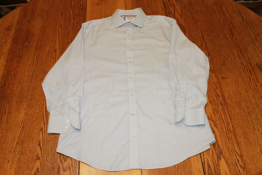 Charles Tyrwhitt Shirt Mens Extra Large Blue Slim Fit Non Iron Button Down Dress